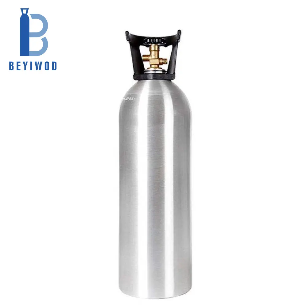 ISO7866 DOT3AL ENISO Minuman 20LB Co2 Aluminium Alloy Tank Gas Cylinder dengan pegangan