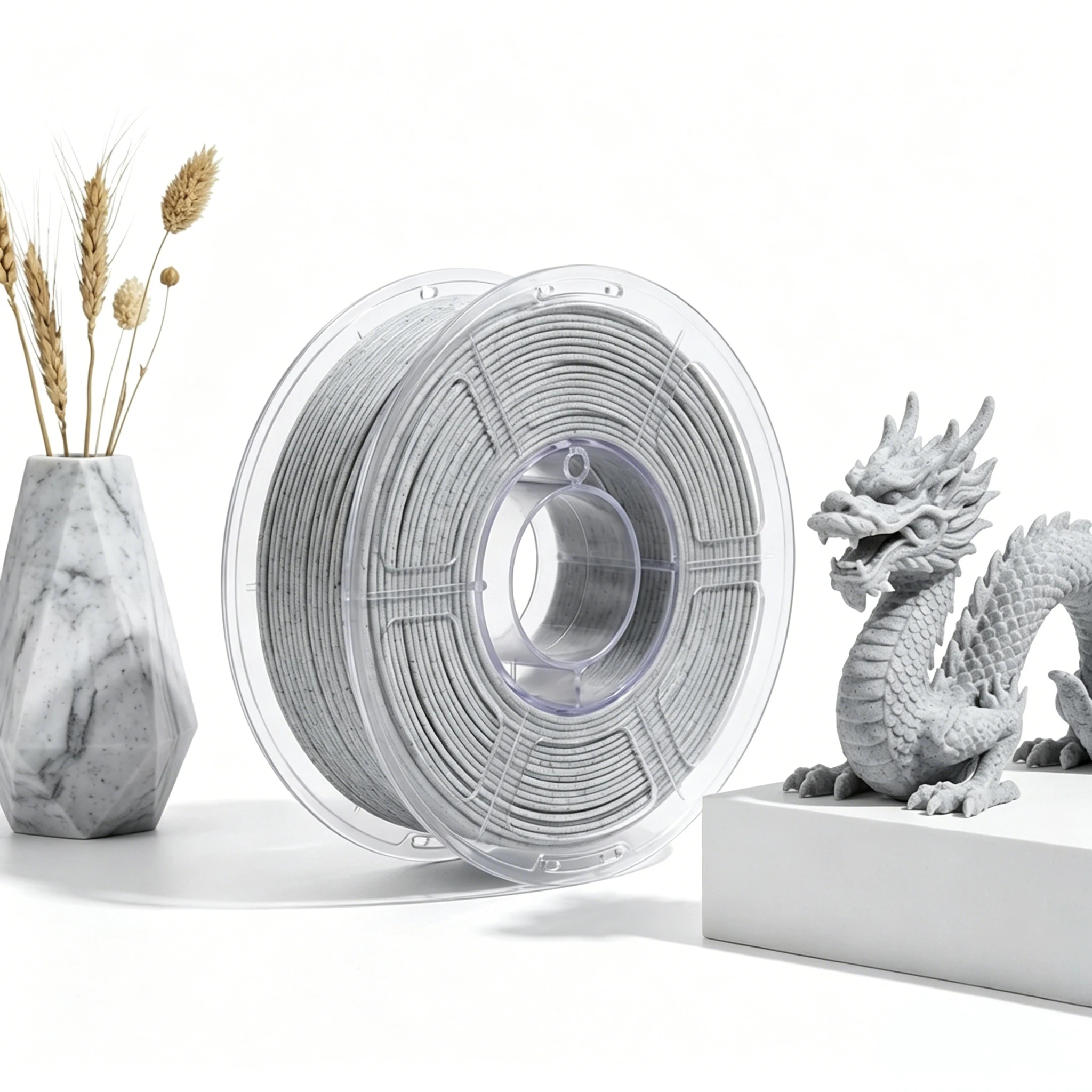 고속 PLA 대리석 필라멘트 1.75mm/2.85mm, 450mm/s 초고속 인쇄, 수축률 낮음, 석재 질감 3D 프린터 필라멘트