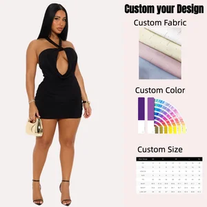 Womens Clothing Women's Sexy Party Club Dress in Summer Solid Sleeveless Clothes Cleavage Backless Dresses