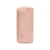 Small cylindrical cotton quilt bag - Peach pink