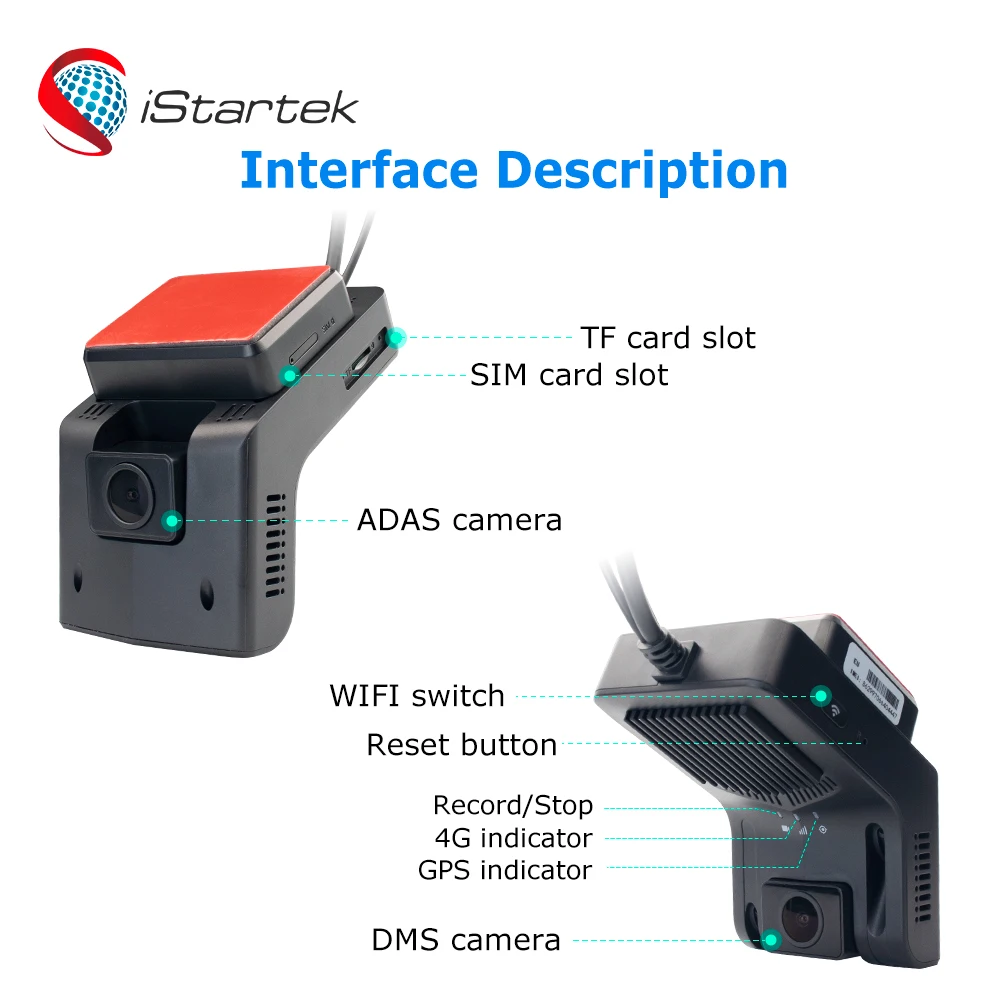 Auto Camera Video Recording Black Box 1080P Car Dvr Traffic Recorder Dash Cam with ADAS DMS Camera
