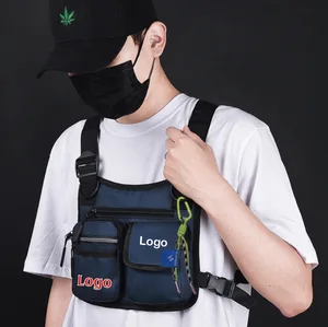 Custom Logo New Versatile Lightweight Tactical Outdoor Travel Bag Men's Knapsack Trendy Chest Bag Workwear Casual Vest Backpack