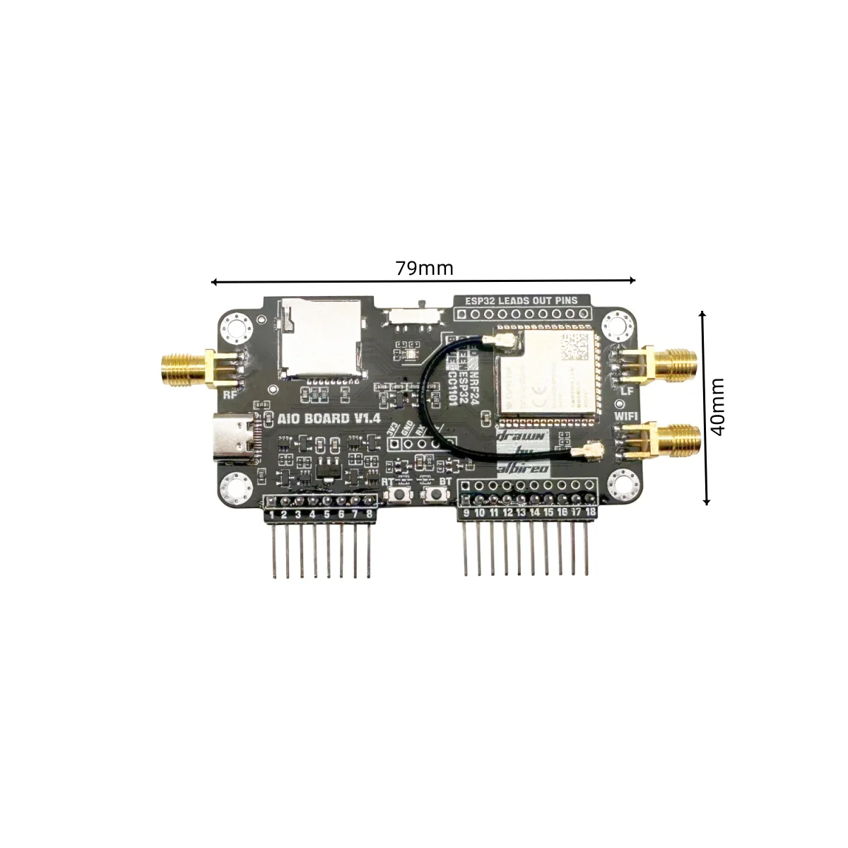 KITPIPI Pour Flipper Zero WiFi Multiboard NRF24+ESP32 Carte De Développement GPIO CC1101 Souris Zero Pour Module De Modification Flipper