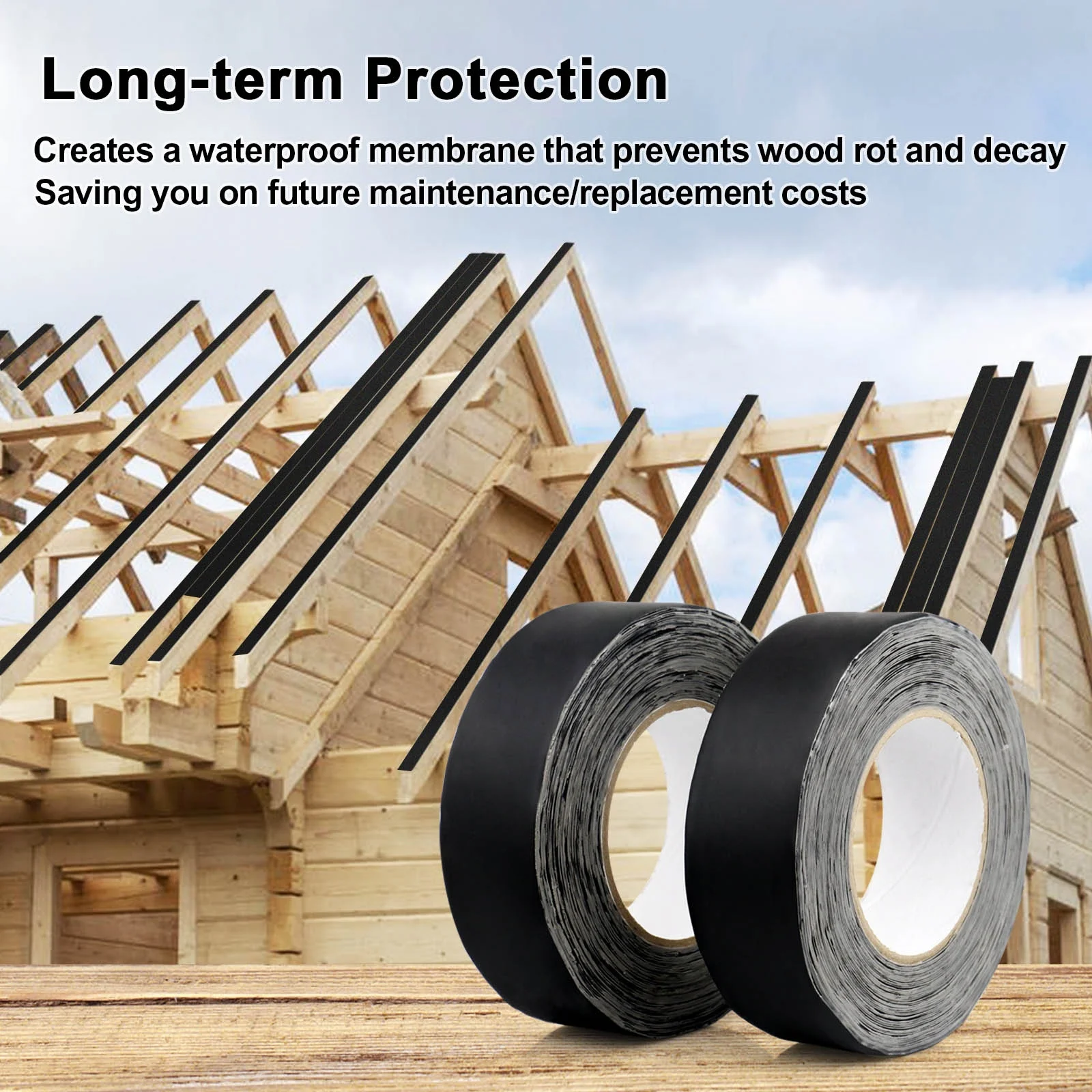 Deck Joist Tape Butyl Joist Tape Black Pvc Waterproof Tape For Roof Top ...