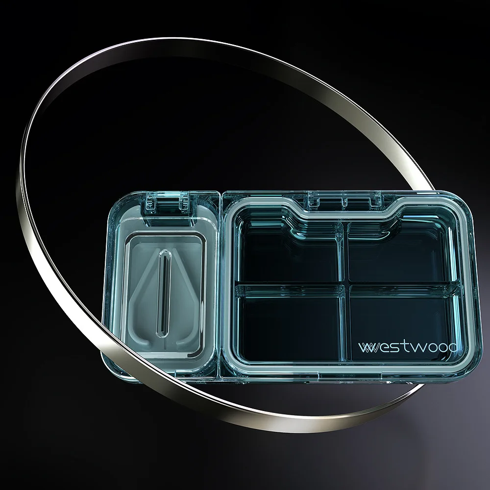 Портативный дорожный органайзер для таблеток с 4 отделениями, с резаком для таблеток/витаминов/рыбьего масла/добавок