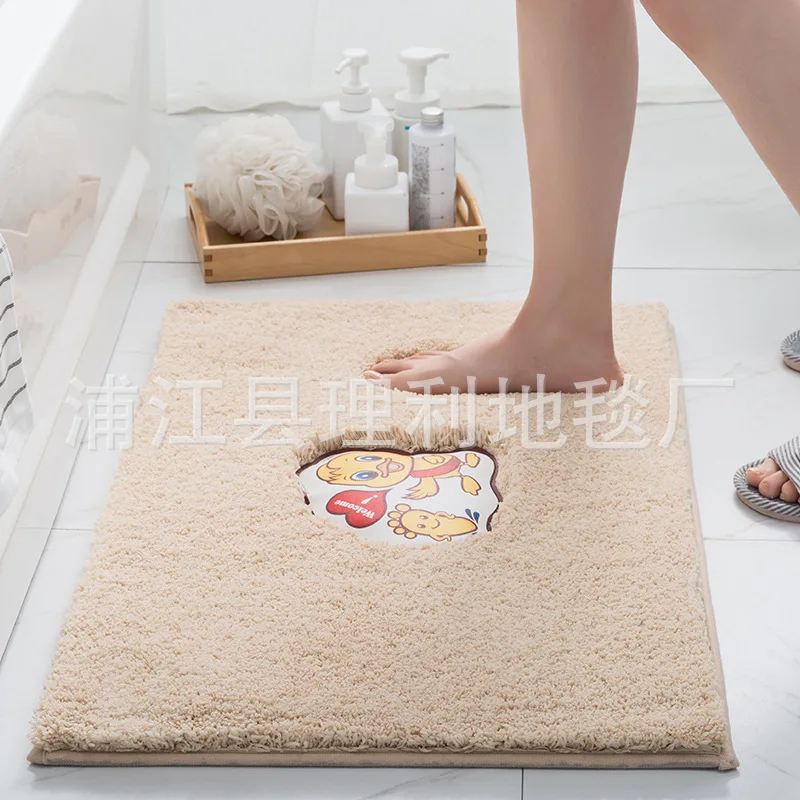 Thickened Cartoon Floor Mat Anti-skid Water Absorption Bathroom Mat Kitchen Living Room Floor Mat manufacture