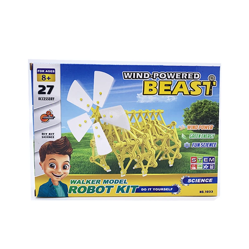 Diy Model Wind Powered Beast Educational Toys Handmade Science Experiment Steam Toys for Child