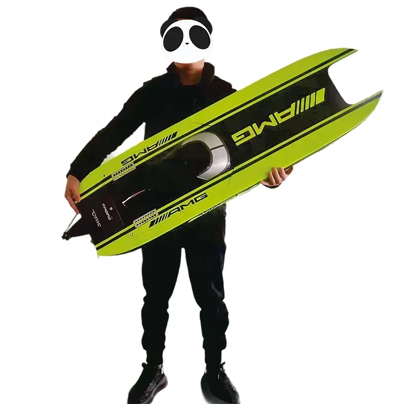 DTRC E51 Catamaran Kevlar/Carbon Fiber HULL 2.4G Electric RC Racing Boat Dual Motors Servos ESC Battery 100km/h DIY  Hobby Model