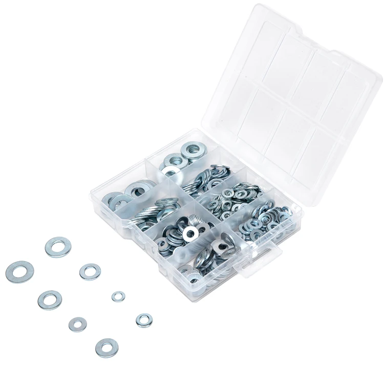 300pc Steel Lock & Flat Washer Assortment