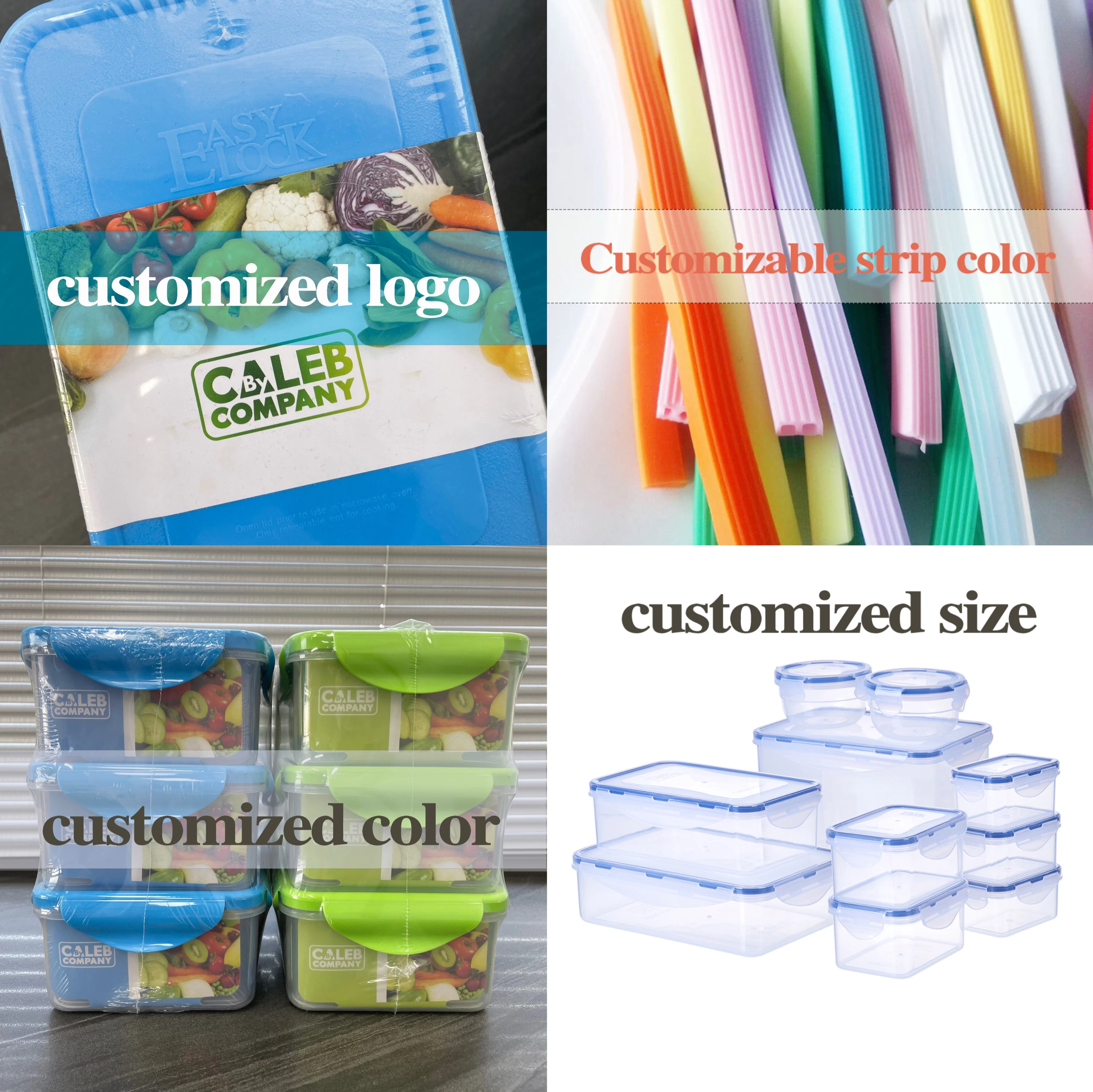 Custom Reusable Keeper Bpa Free Meal Prep PP Microwave Safe Plastic Pantry Food Storage Container Box With Lid for Kitchen