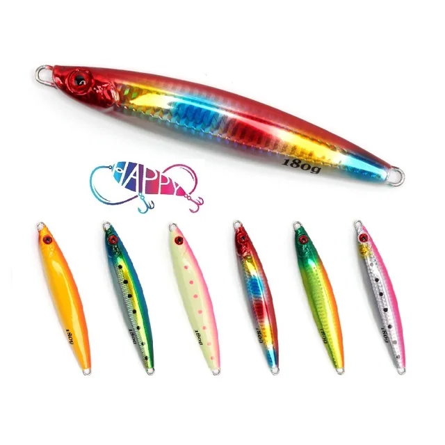 Luminous 100g/150g/180g/200g/220g Trolling Boat vertical fishing Metal Jig slow pitch jigging deep sea tuna GT Fishing Lure bait