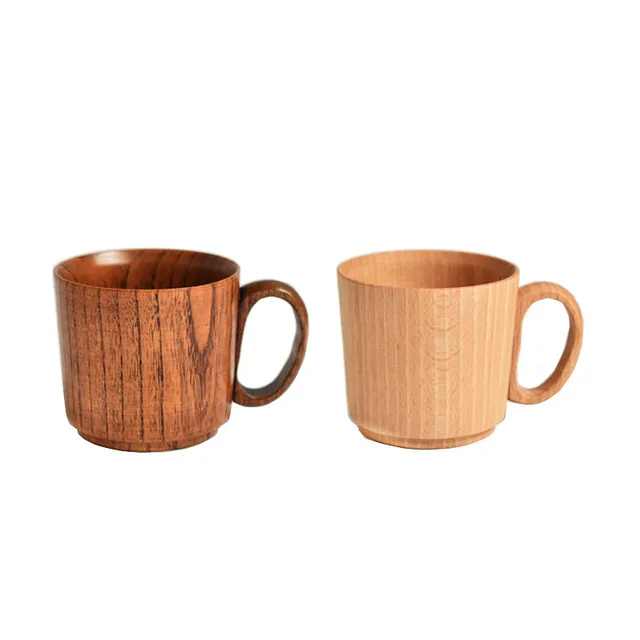 Fancy Bulk Arabic Vintage Reusable Wood Handmade Custom Hotel Home Natural Wooden Coffee Sake Mug Milk Tea Cup