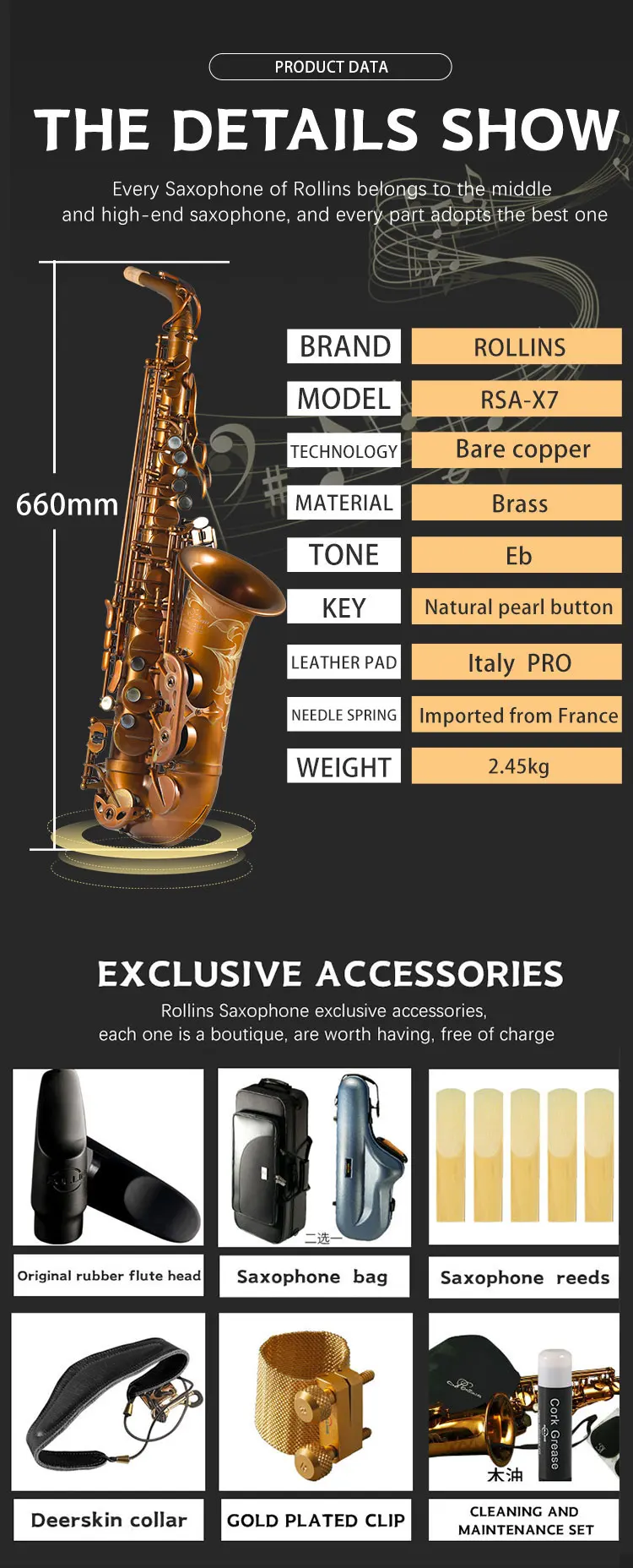 Professional High Grade Woodwind Instrument Rsax7 Alto Saxophone Buy