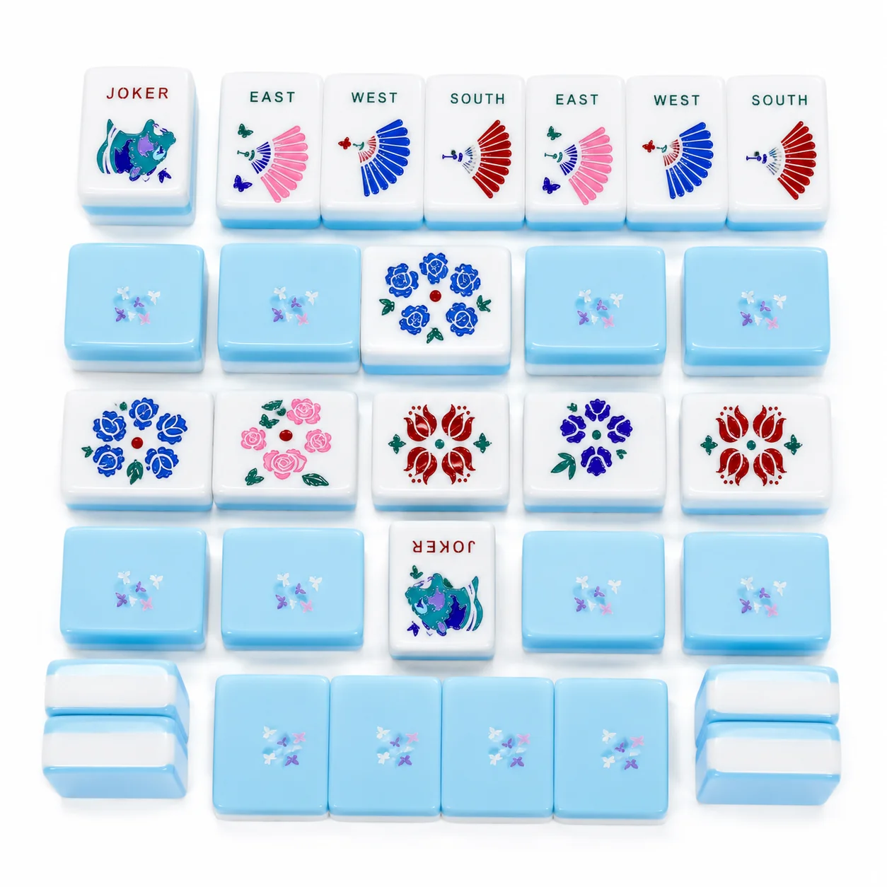 Modern Luxury Engraved Bamboo Bird Pattern Mahjong Complete Set Portable Custom Carved Tiles for Entertainment & Gift