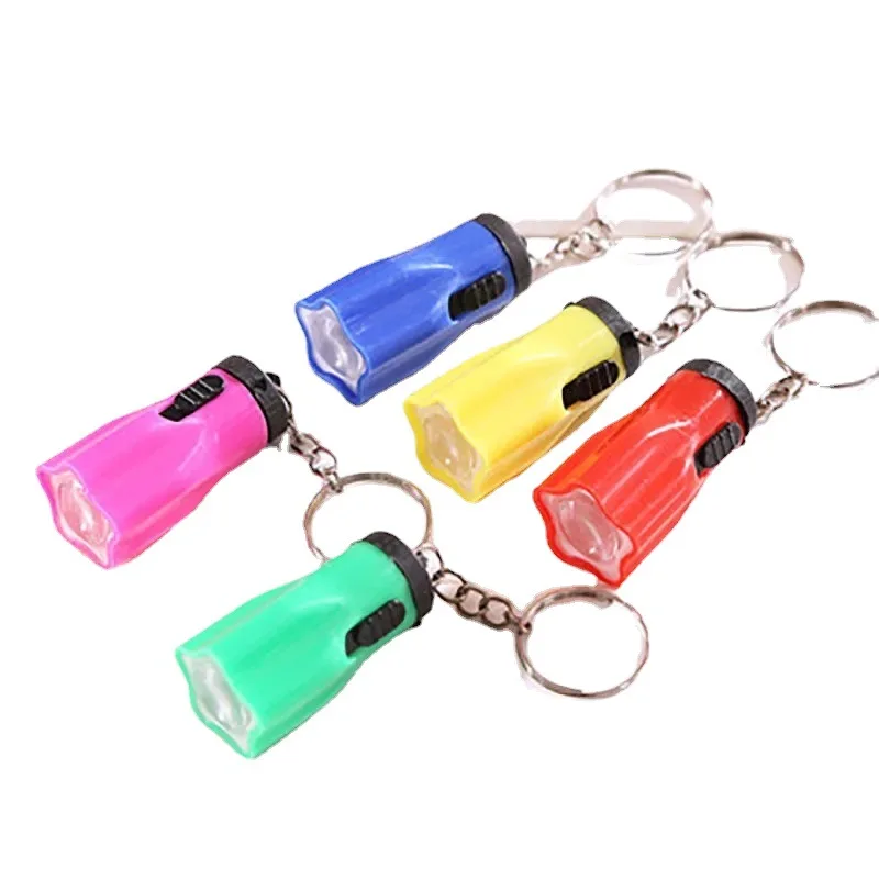 Оптовая продажа пластиковый фонарик яркий светодиодный брелок подарки детские светящиеся