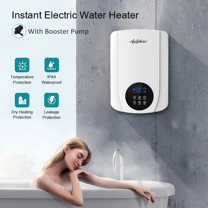 3kw Mini Portable Electric Water Heater Instant Efficient