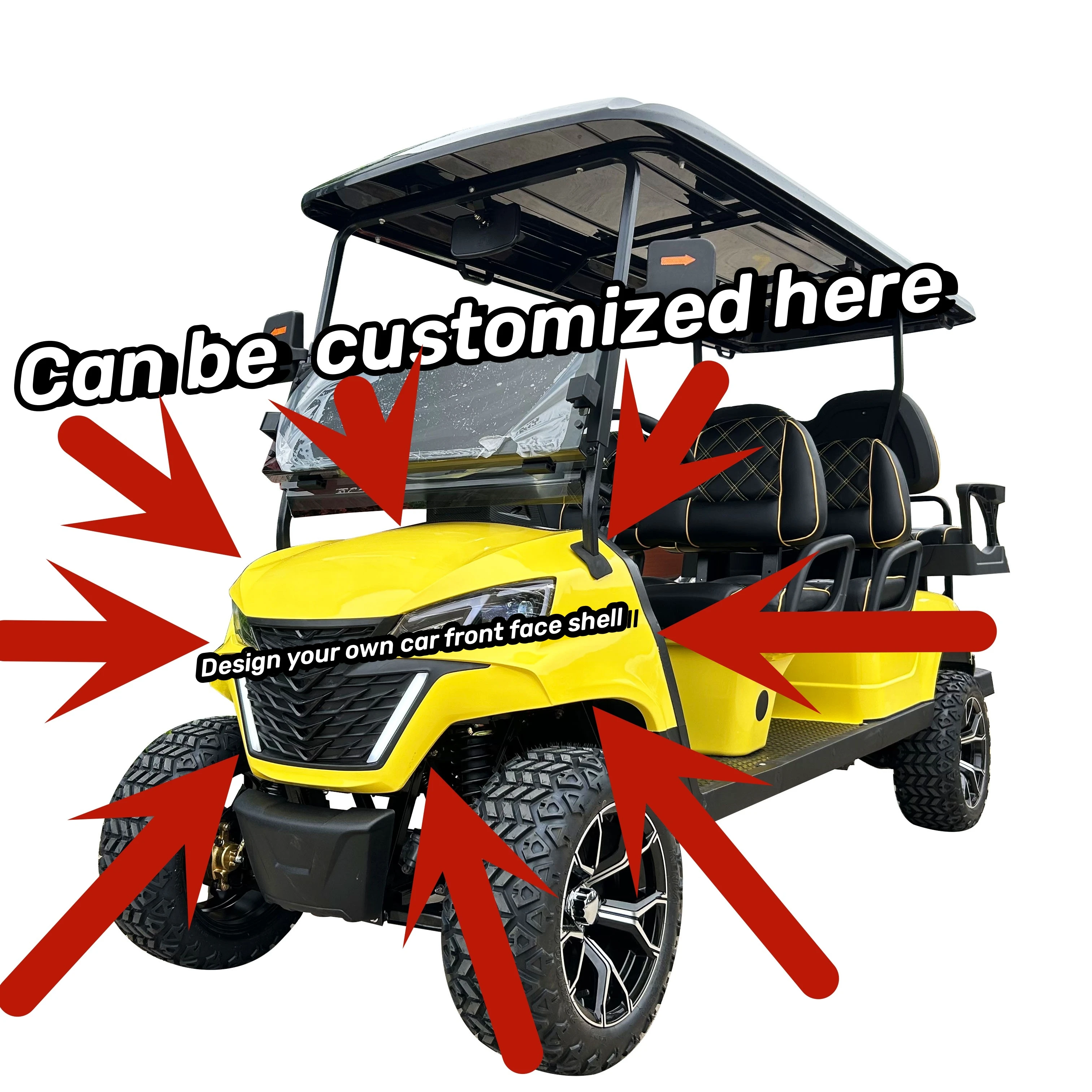 4x4 Custom Electric Golf Cart Customize Your Own Cart Model Front Face ...