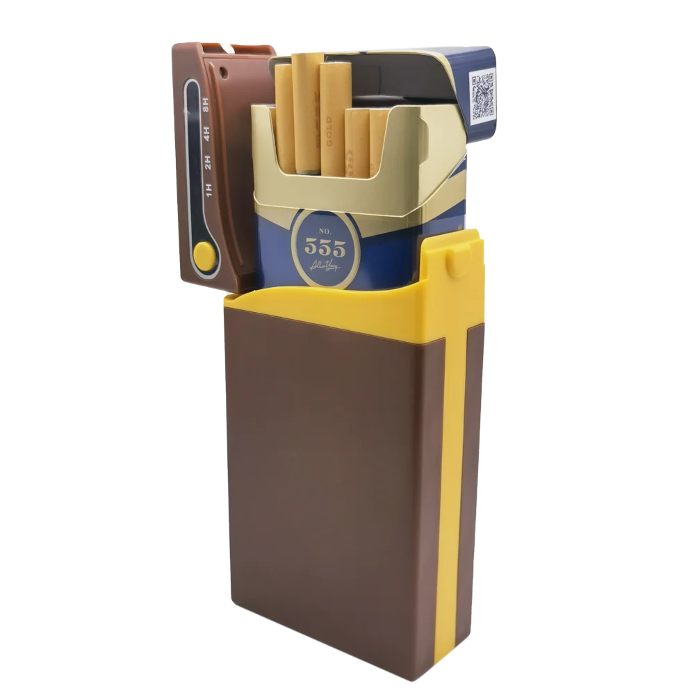 时间锁定容器，以帮助戒烟时间锁定硅胶设计师烟盒它可以使用40-50天与一个小时