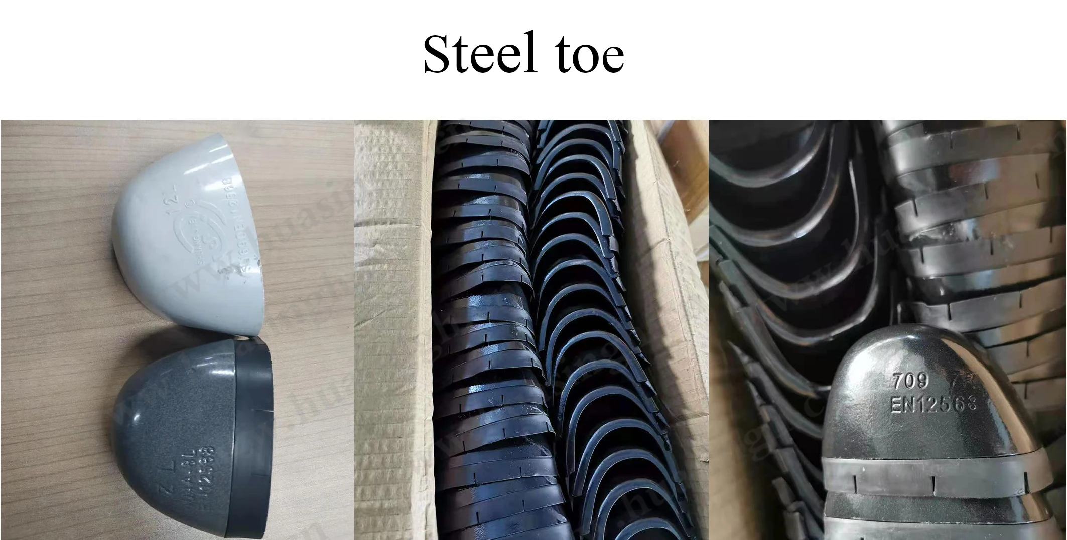 half-finshed steel toe