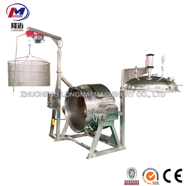 Automatic Industrial Pressure Cooking Machine for Cooking Mutton Lamb Bone Broth Soup Corn Beans Chickpeas Cooking Machine