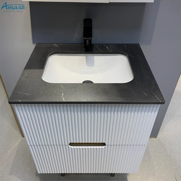 High quality modern furniture bathroom vanity sink aluminum bathroom cabinet with mirror factory