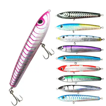 CHEERY Large Wooden Floating Pencil Lure, Splashing Saltwater Bait for Boat & Rock Shore Fishing Cross-border – Pencil – view 3