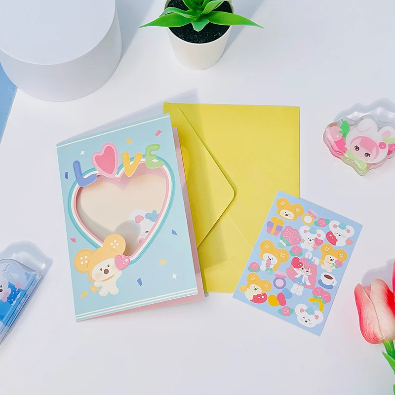 Kirakoko Happy Valentines Day Wholesale Greeting Card Gift Card Invitation Thank You Graduation Birthday Blessing Cards