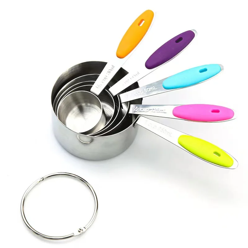 5pcs Stainless Steel Measuring Cup Stainless Steel Kitchen Utensil