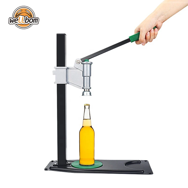 Профессиональная зеленая Автоматическая верстака ручная банка для пивных бутылок для домашнего пивоварения Кепка для соды