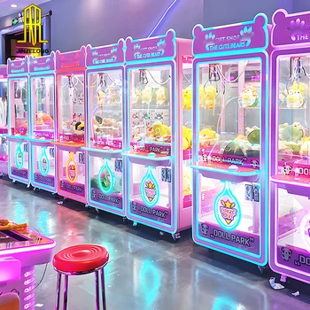 Wholesale Custom Amusement Colorful Park Coin Operated Claw Machines Game Mini Claw Crane Machine for Sale