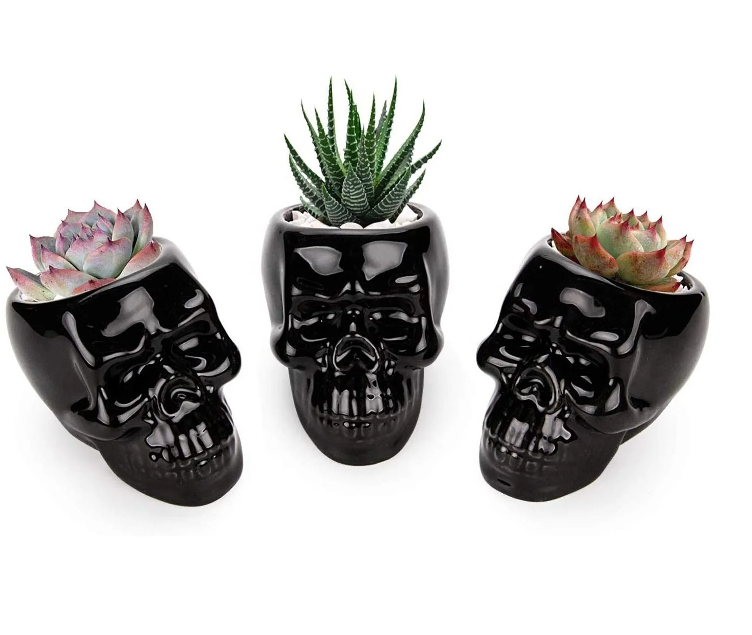 Indoor Plant Small Succulent Pots with Drainage Cute Animal Ceramic Flower Pot Succulent Planter for Home Office Desk Decoration