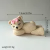 01-orsetto di peluche leggero in posizione sdraiata-rosa