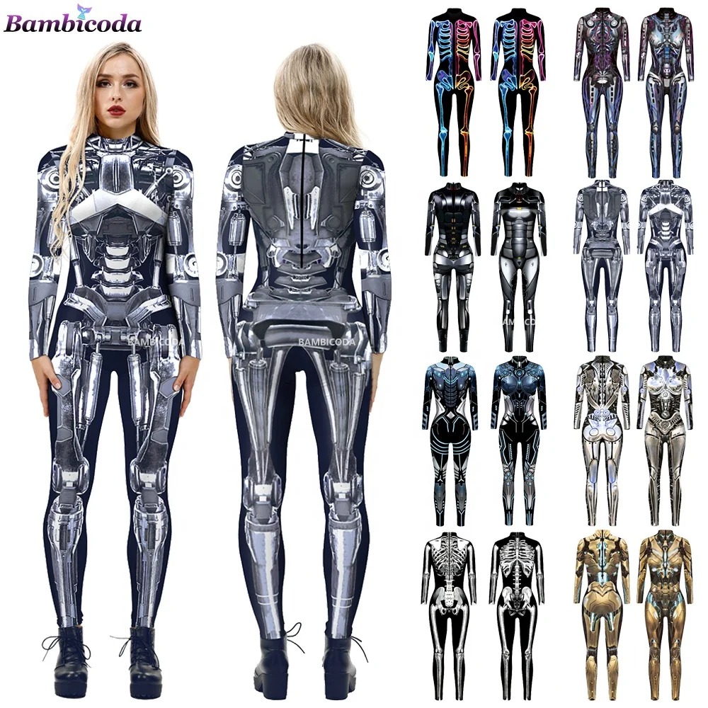 Zentai Women Sexy Slim Jumpsuit Cosplay Costume Halloween Party 3d Printing  Catsuit Robot Bodysuit Cyberpunk Fancy Clothing - Buy Halloween Costume,Tv  Movie Costumes,Anime Costumes Product on ...