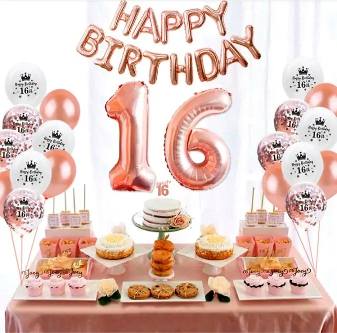 16歳の誕生日パーティーの装飾ハートケーキトッパー誕生日 16歳の誕生日パーティーの装飾ハートケーキトッパー誕生日