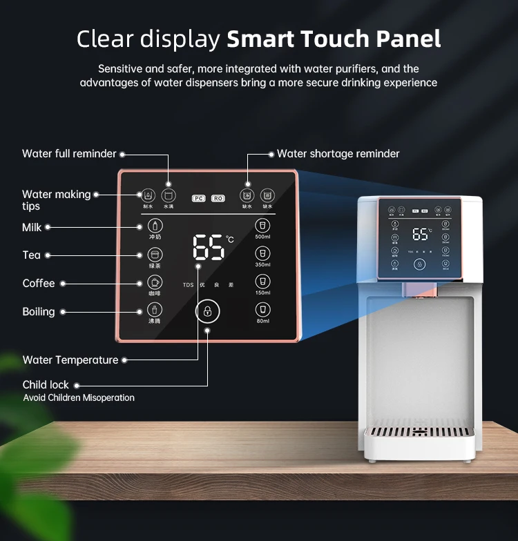 Portable Small Automatic Smart Desktop Water Dispenser Drinking Water Bottled Heat Instant Hot