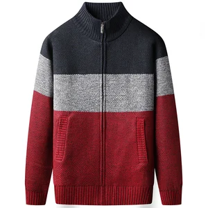 Men's Knit Jacket Casual Winter Warm Sweater Jacket for Men Outdoor Daily Wear