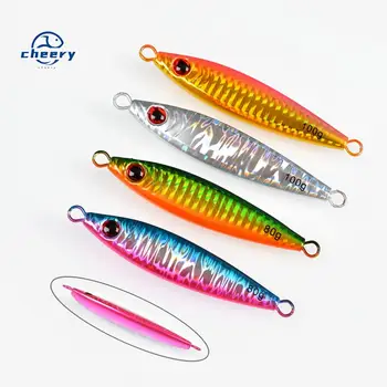 CHEERY Iron Plate Bait Artificial Hard Bait Metal Lure for Mackerel Grouper Cod Hairtail-Sea & Boat Fishing 60g/80g/100g – Metal Jig – view 2