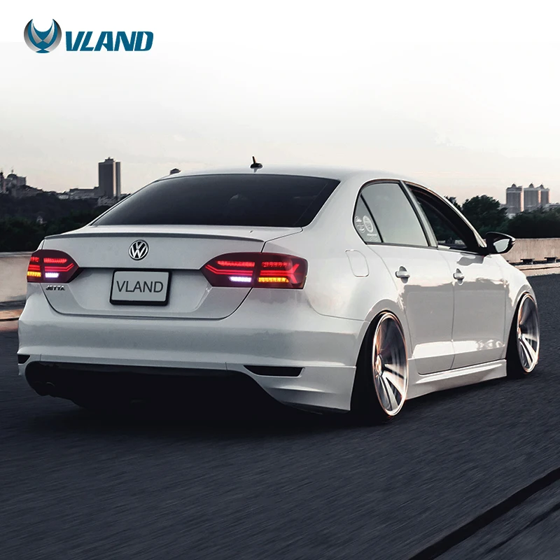 Custom Smoked LED Tail Lights With Sequential Turn Signals For 2011-2014 Volkswagen Jetta (MK6)