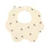 A162 black bow flower bib
