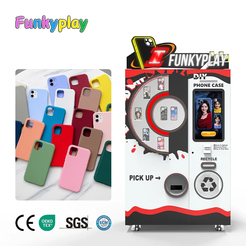 Funkyplay Themed Designs LED Effects AR Phone Case Customization Kiosk for Gaming Centers