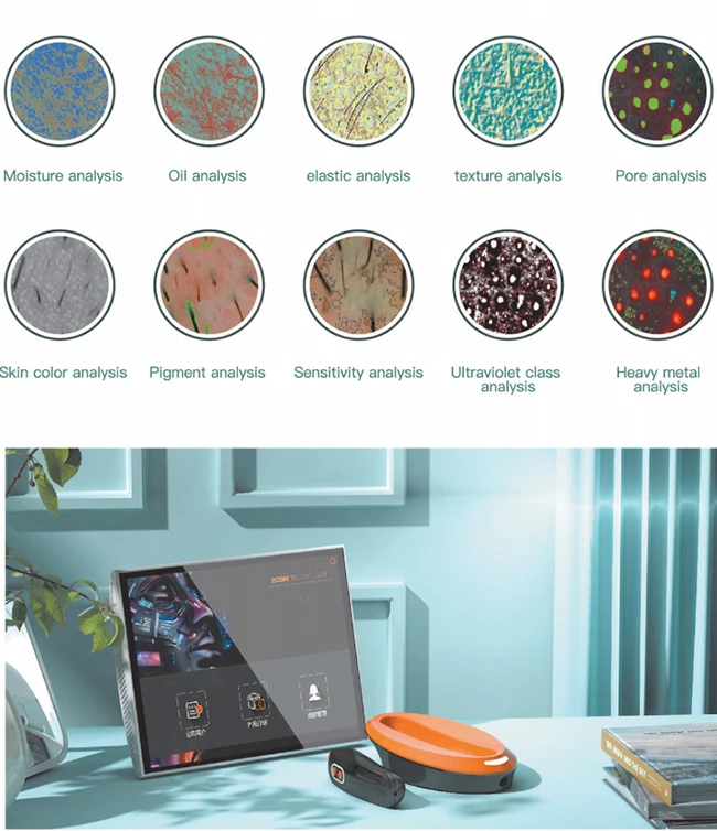 Skin Test Using Automat Mini Portable Skin Analysis Machine Testing Skin Problems SA-S04 Skin ...