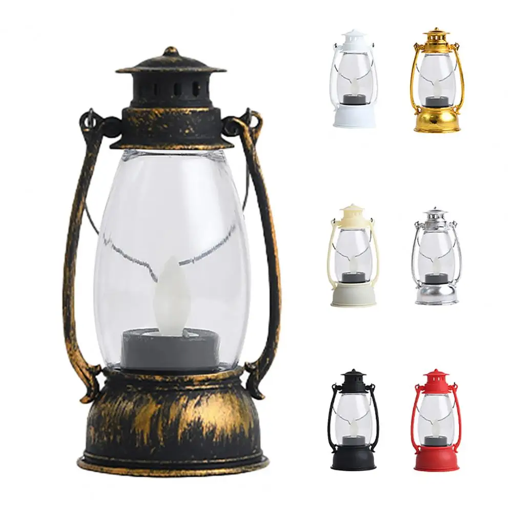 Portable Mini Kerosene Lantern Retro Oil Lamp Flameless Led Lamp