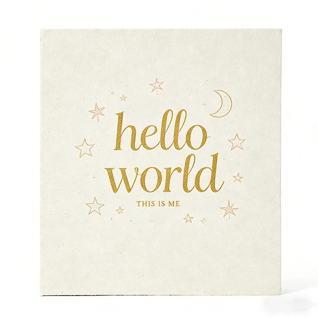 Custom Printing Baby First Year Memory Journal Linen Cover Hardcover Birth Monthly Milestone Logbook Personalised Notebook