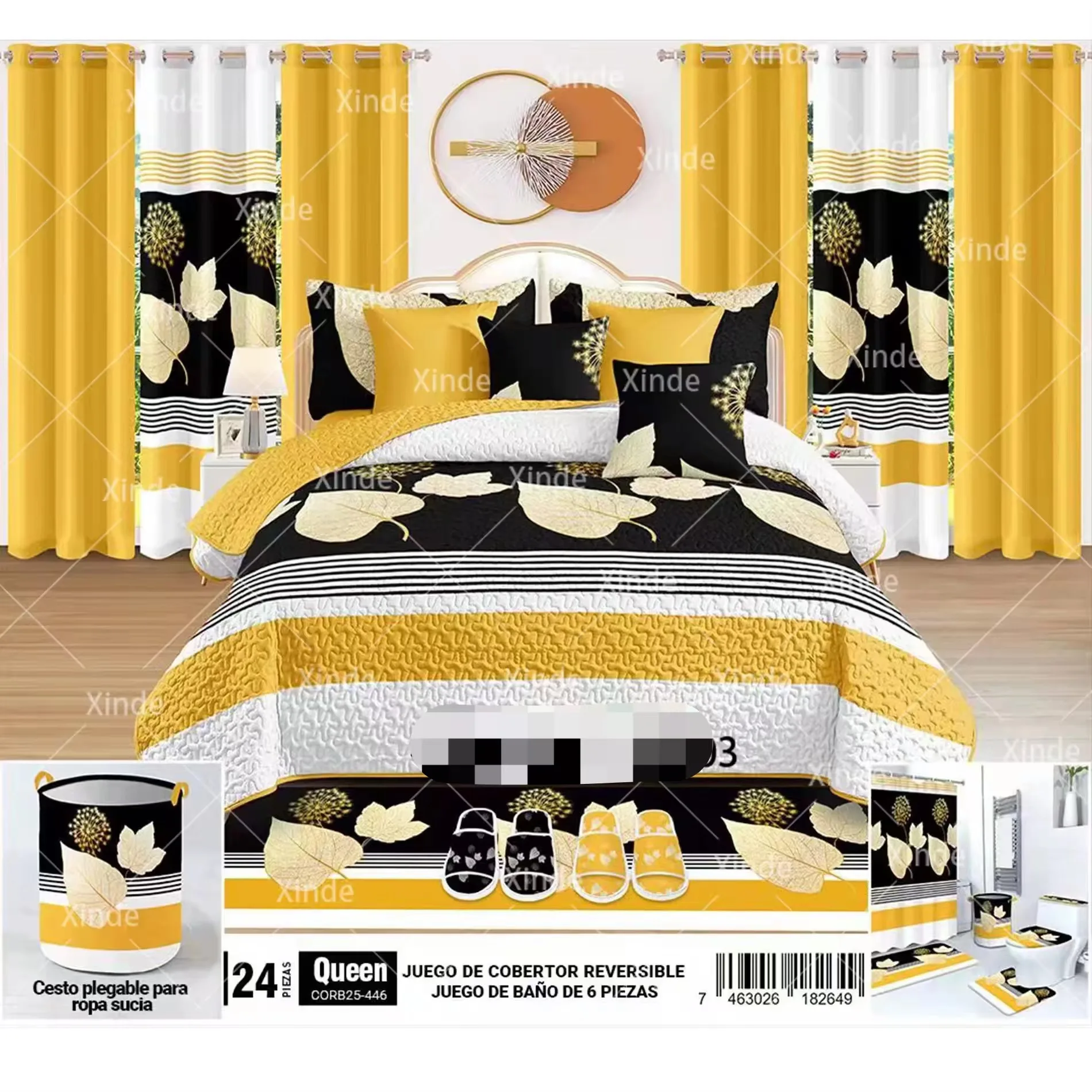 China Factory 24 piezas impermeable patrón geométrico cubierta de