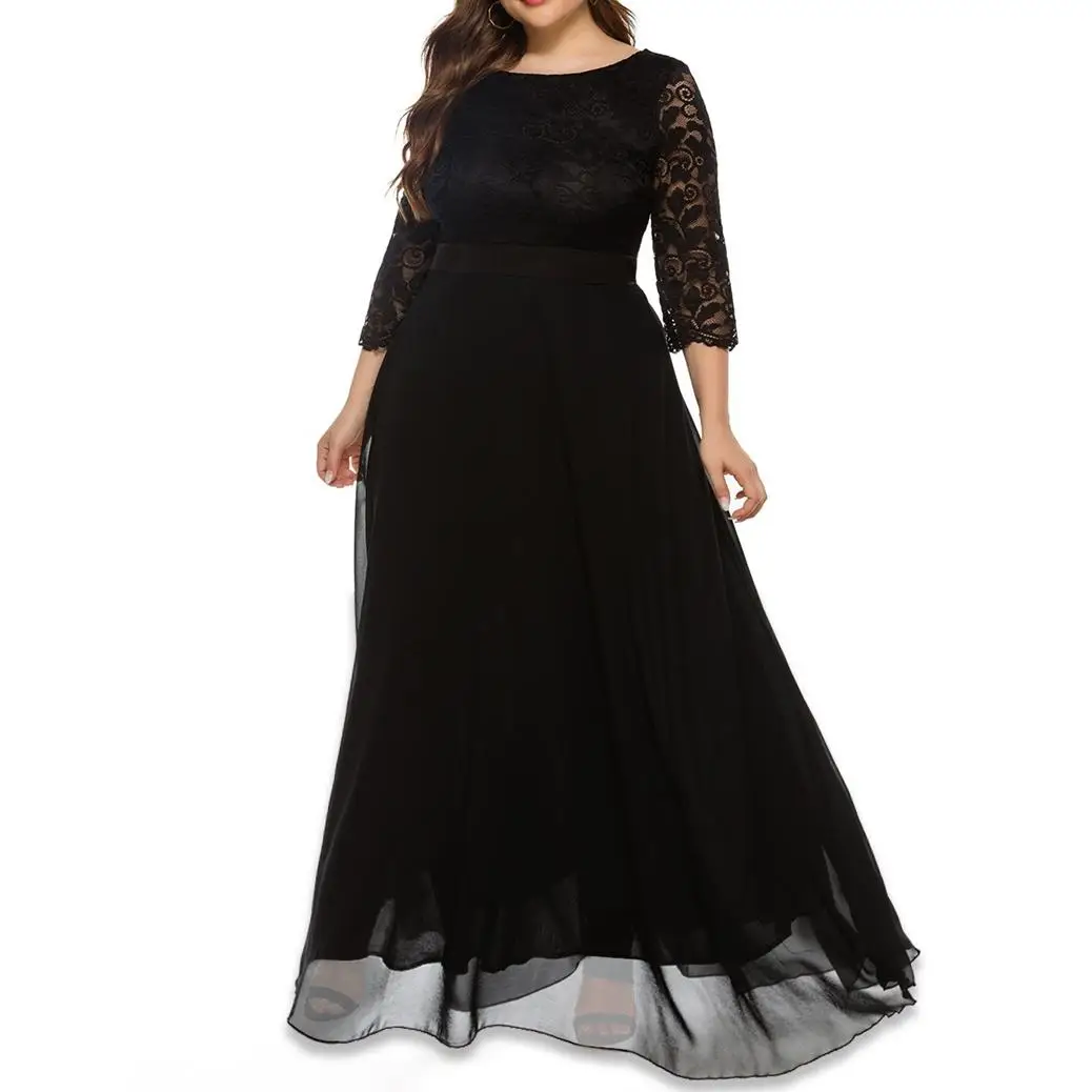 Plus Size Elegant Party Evening Wedding Formal Dresses for Women Plus Size Women's Clothes New Lace Evening Dress Plus Size Elegant Party Evening Wedding Formal Dresses for Women Plus Size Women's Clothes New Lace Evening Dress