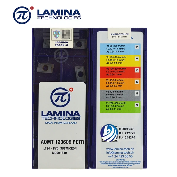 Lamina WNMG060404NN LT10 CNC Carbide inserts PVD Coating Turning inserts 10Pcs 