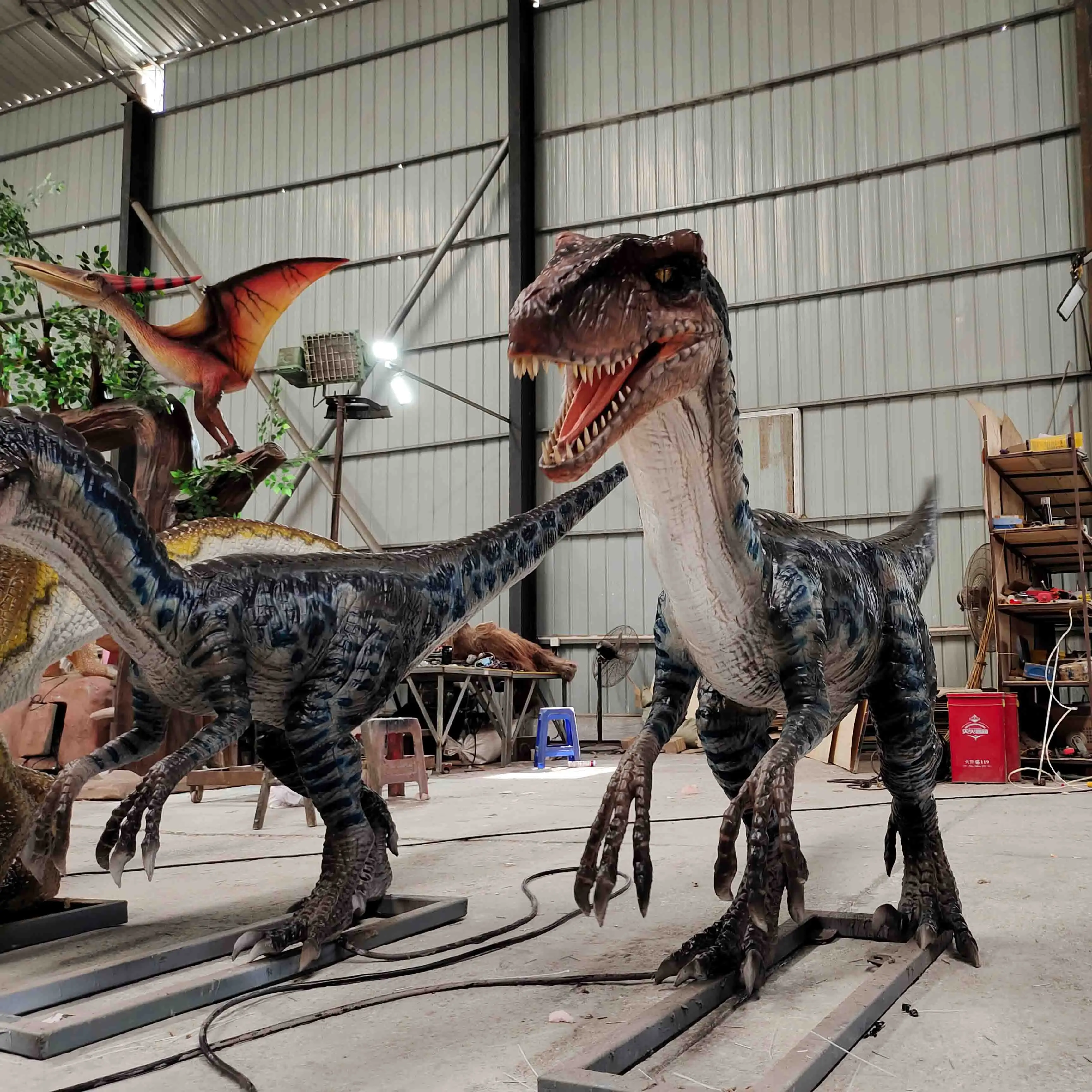 Theme Park Artificial Dinosaurus Animatronics Model Life Size ...