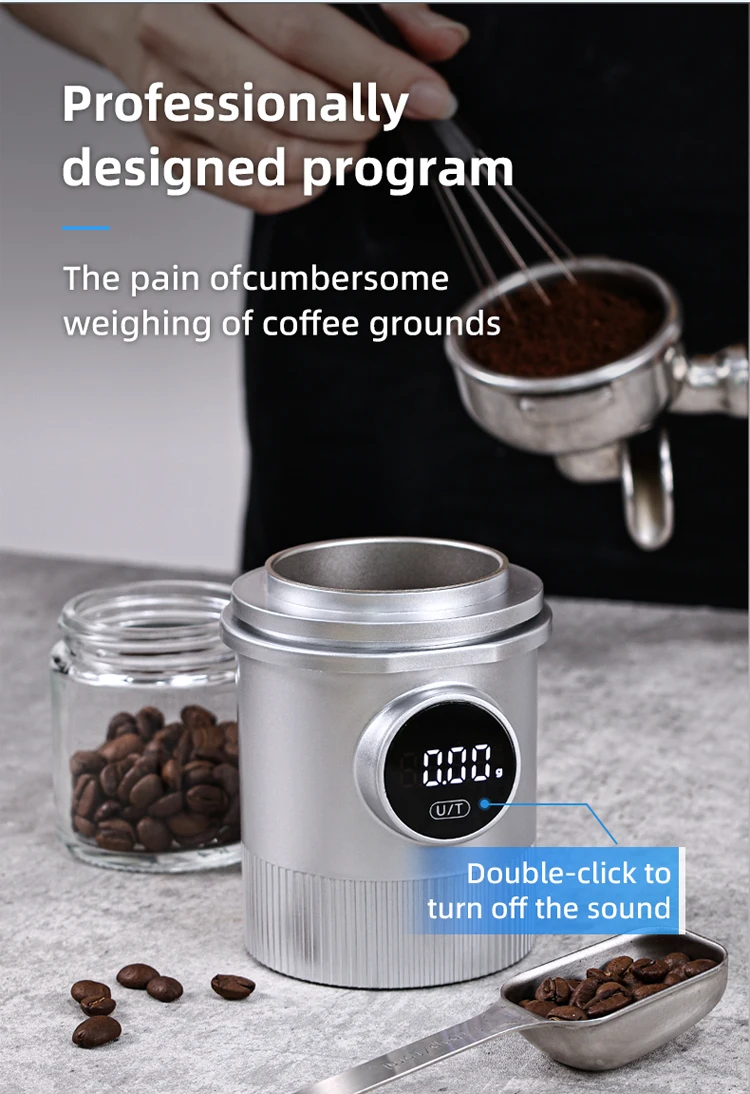 2024 Industry's Type-C Charging Coffees Scale First 2-in-1 Ground Coffee Dosing Cup Scale Coffee Grinder Scales