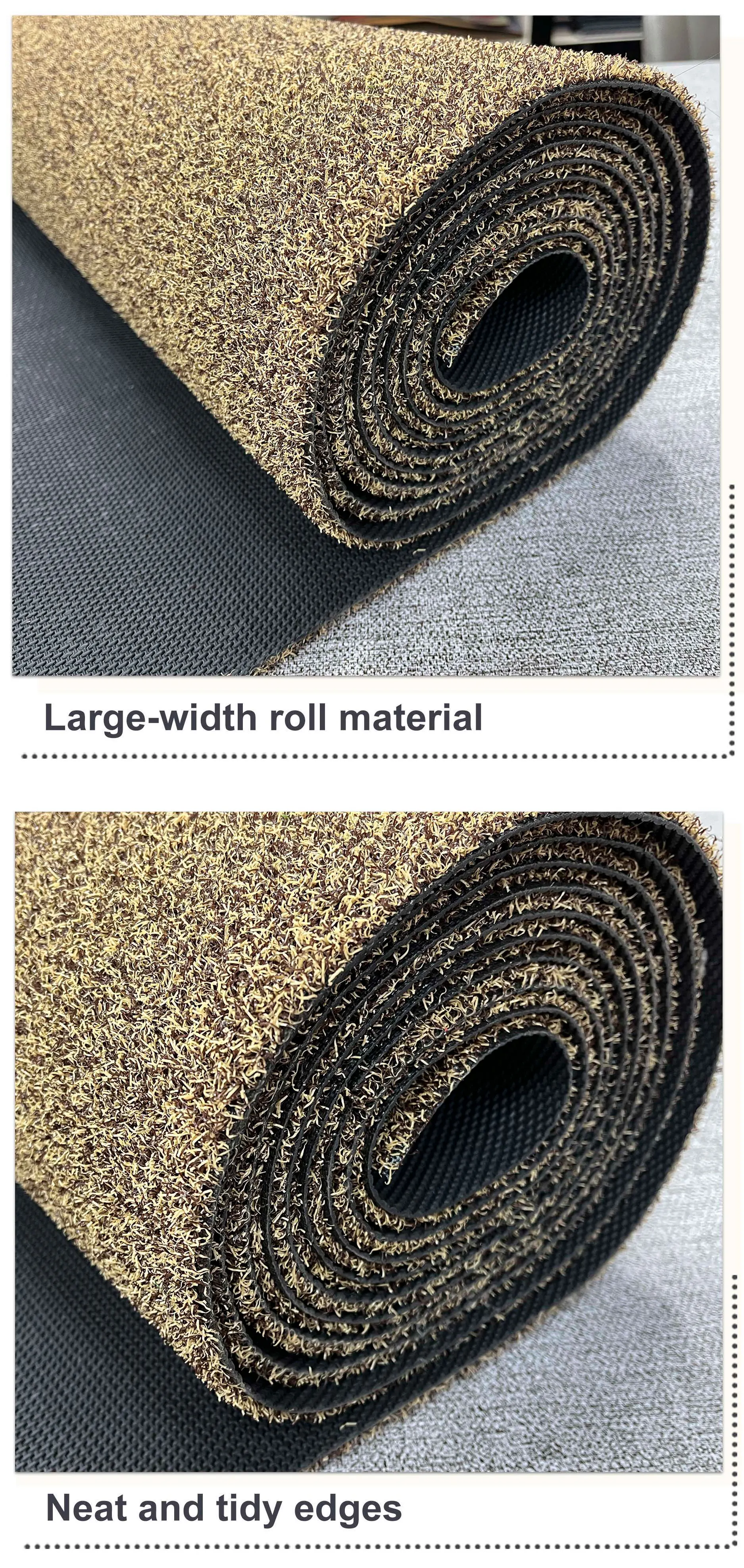 Indoor Outdoor Tufted Grass Floor Mat Machine Made Novelty Dusted Carpet TPE Backing Carpet Mat Home(图3)