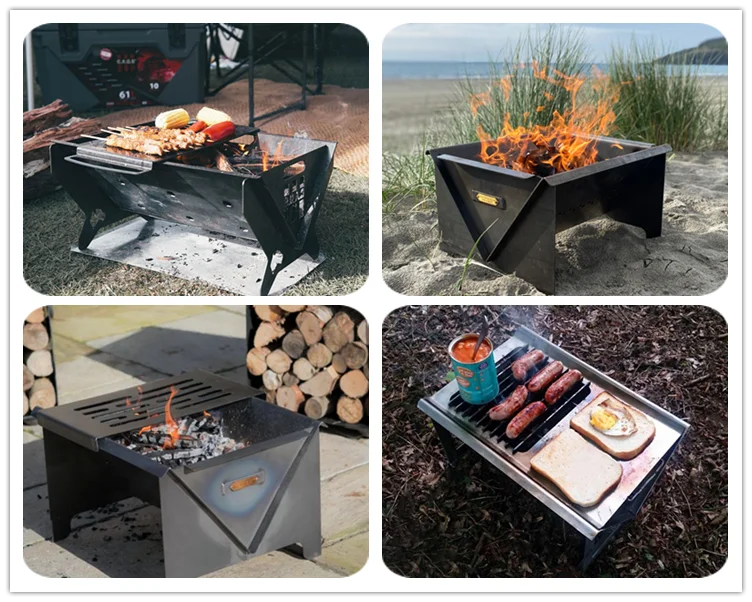 Patio Garden Custom Outdoor Folding Camping Barbecue Charcoal Bbq Grill